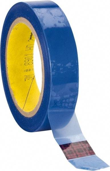 3M - 1" Wide x 72 Yd Long Blue Polyester Film Painter's Tape - Series 8901, 2.3 mil Thick, 26 In/Lb Tensile Strength - Americas Tooling