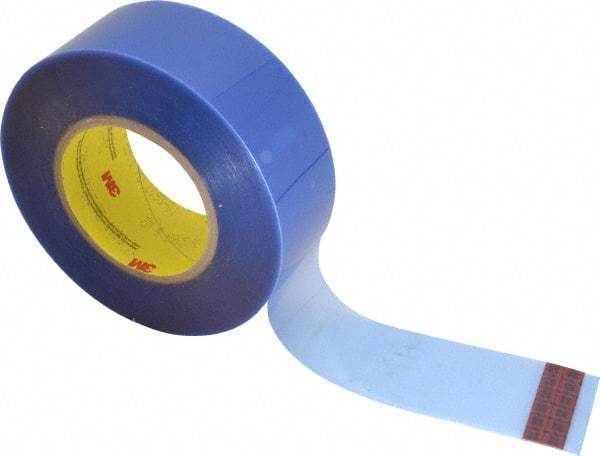 3M - 2" Wide x 72 Yd Long Blue Polyester Film Painter's Tape - Series 8905, 6.5 mil Thick, 110 In/Lb Tensile Strength - Americas Tooling