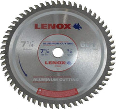 Lenox - 7-1/4" Diam, 5/8" Arbor Hole Diam, 60 Tooth Wet & Dry Cut Saw Blade - Titanium Carbide-Tipped, General Purpose Action, Standard Round Arbor - Americas Tooling