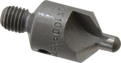 Made in USA - 2-1/2" OAL, 1/2" Head Diam, 2 Flute, 100° Incl Angle, Integral Pilot, Adjustable Stop Countersink - Americas Tooling