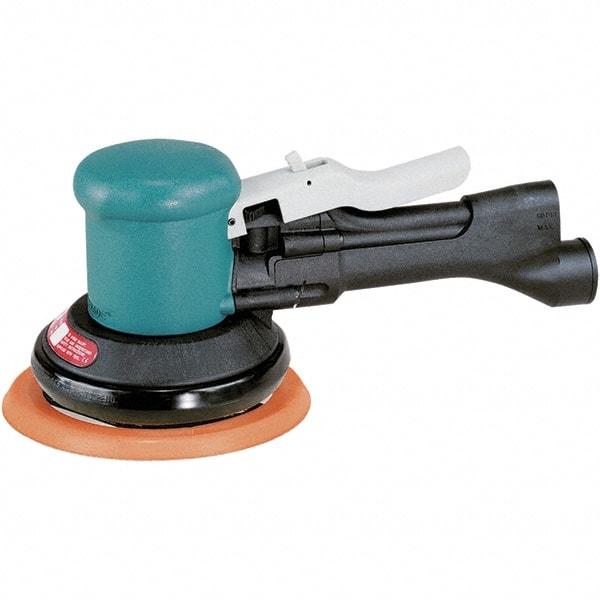 Dynabrade - 12,000 OPM, 23 CFM Air Consumption, Palm Air Orbital Sander - Round Pad, 1/4 NPT Inlet - Americas Tooling