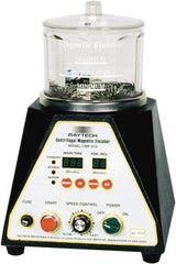 Raytech - 1/12 hp, 150 Grams Pin Capacity, Centrifugal Magnetic Finisher - 6" Bowl Diam, 115 Volts, with Variable Speed, Forward-Reverse Function & Programmable Timer - Americas Tooling