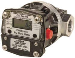 GPI - 1/2" Port Oval Gear Flowmeter - 800 Max psi, 0.3 to 7.9 GPM, Aluminum - Americas Tooling