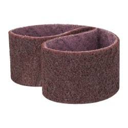 3M - 2" Wide x 18-15/16" OAL, Aluminum Oxide Abrasive Belt - Aluminum Oxide, Medium, Nonwoven, Series SC-BL - Americas Tooling