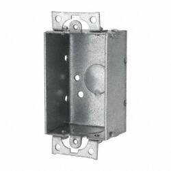 Cooper Crouse-Hinds - 1 Gang, (3) 1/2" Knockouts, Steel Rectangle Switch Box - 3" Overall Height x 2" Overall Width x 1-1/2" Overall Depth - Americas Tooling