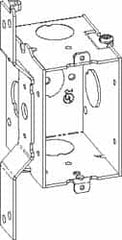 Cooper Crouse-Hinds - 1 Gang, (7) 1/2" Knockouts, Steel Rectangle Switch Box - 3" Overall Height x 2" Overall Width x 2" Overall Depth - Americas Tooling