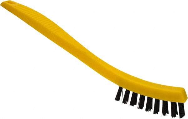 Rubbermaid - 0.6" Bristle Length, Polypropylene Scrub Brush - 8-1/2" OAL, Black, Plastic Block - Americas Tooling