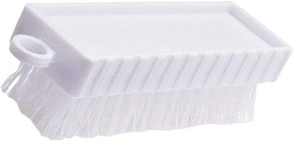 Rubbermaid - 3/4" Bristle Length, Polypropylene Scrub Brush - 4-3/4" OAL, White, Plastic Block - Americas Tooling