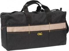 CLC - 17 Pocket Black & Khaki Polyester Tool Bag - 18" Wide x 7" Deep x 9" High - Americas Tooling