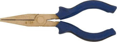 Ampco - 6-1/4" OAL, 0.55" Jaw Length, Nonsparking Pliers - Flat Nose Jaw - Americas Tooling