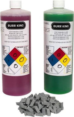 Burr King - Ceramic Carrier, Ceramic Abrasive, Polishing Tumbling Media - Tri-Star Shape - Americas Tooling