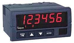 Simpson Electric - 4 Digit Red LED Display Counter - 3.62 Inch Wide, x 1.77 Inch High, 120 VAC, 30 VDC Voltage, 1/8 Inch Base, Digital Frequancy Counter - Americas Tooling