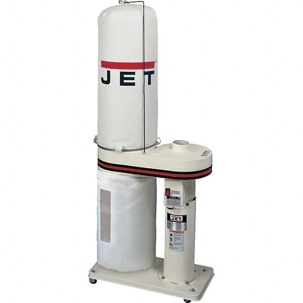 Jet - 30µm, 115/230 Volt Portable Dust Collector - 32" Long x 15-1/2" Deep x 57" High, 4" Connection Diam, 650 CFM Air Flow, 8-1/2" Static Pressure Water Level - Americas Tooling