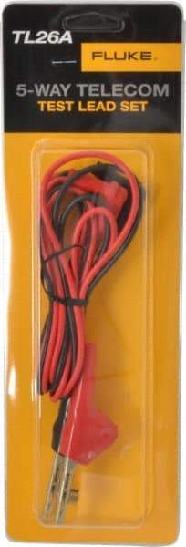 Fluke - Black/Red Electrical Test Equipment Leads Set - Use with Blade-Shaped Terminals, Gripping Terminals, Penetrating Larger Gauge Wires, Piercing Small Gauge (22-28 AWG) Wires, Threaded Terminals, Wire-Wrapped Terminals - Americas Tooling