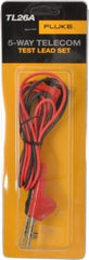 Fluke - Black/Red Electrical Test Equipment Leads Set - Use with Blade-Shaped Terminals, Gripping Terminals, Penetrating Larger Gauge Wires, Piercing Small Gauge (22-28 AWG) Wires, Threaded Terminals, Wire-Wrapped Terminals - Americas Tooling