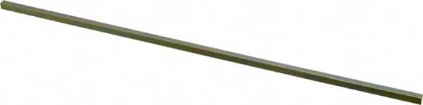 Precision Brand - 12" Long, Gold Dichromate-Plated Key Stock - Medium Carbon Steel - Americas Tooling