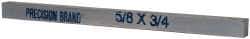 Precision Brand - 12" Long x 3/4" High x 5/8" Wide, Zinc-Plated Key Stock - Low Carbon Steel - Americas Tooling