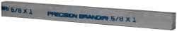 Precision Brand - 12" Long x 1" High x 5/8" Wide, Zinc-Plated Key Stock - Low Carbon Steel - Americas Tooling