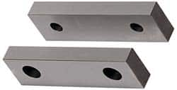 Gibraltar - 8-1/8" Wide x 2-1/2" High x 1" Thick, Flat/No Step Vise Jaw - Soft, Aluminum, Fixed Jaw, Compatible with 8" Vises - Americas Tooling