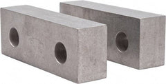 Gibraltar - 4-1/8" Wide x 1-1/2" High x 1" Thick, Flat/No Step Vise Jaw - Soft, Aluminum, Fixed Jaw, Compatible with 4" Vises - Americas Tooling