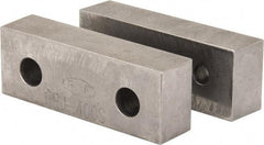 Gibraltar - 4-1/8" Wide x 1-1/2" High x 1" Thick, Flat/No Step Vise Jaw - Soft, Steel, Fixed Jaw, Compatible with 4" Vises - Americas Tooling