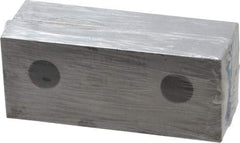 Gibraltar - 4-1/8" Wide x 1-3/4" High x 3/4" Thick, Flat/No Step Vise Jaw - Soft, Steel, Fixed Jaw, Compatible with 4" Vises - Americas Tooling