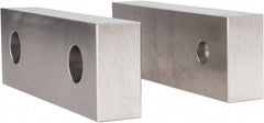 Gibraltar - 6-1/8" Wide x 2" High x 1" Thick, Flat/No Step Vise Jaw - Soft, Steel, Fixed Jaw, Compatible with 6" Vises - Americas Tooling