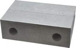 Gibraltar - 6-1/8" Wide x 2" High x 2" Thick, Flat/No Step Vise Jaw - Soft, Aluminum, Fixed Jaw, Compatible with 6" Vises - Americas Tooling