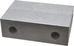 Gibraltar - 6-1/8" Wide x 2" High x 2" Thick, Flat/No Step Vise Jaw - Soft, Aluminum, Fixed Jaw, Compatible with 6" Vises - Americas Tooling