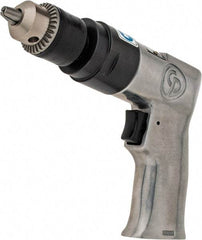 Chicago Pneumatic - 3/8" Keyed Chuck - Pistol Grip Handle, 2,400 RPM, 1.94 LPS, 4.1 CFM, 0.5 hp, 90 psi - Americas Tooling