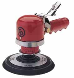 Chicago Pneumatic - 10,000 OPM, 18 CFM Air Consumption, Palm Air Orbital Sander - Round Pad, 1/4" Inlet - Americas Tooling