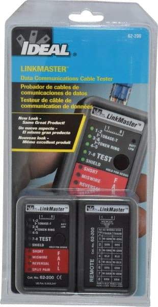 Ideal - STP & UTP Cable Tester - 10BaseT, T568A & T568B Connectors - Americas Tooling