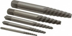 Interstate - 5 Piece Spiral Flute Screw Extractor Set - Screw Range 3/16 to 3/4" - Americas Tooling