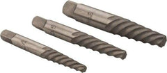 Interstate - 3 Piece Spiral Flute Screw Extractor Set - Screw Range 7/16 to 1" - Americas Tooling