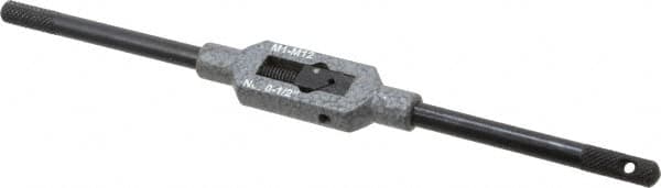 Interstate - 1/8 to 3/8" Tap Capacity, Straight Handle Tap Wrench - 8" Overall Length - Americas Tooling