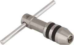 General - #0 to #8 Tap Capacity, T Handle Tap Wrench - 2-1/4" Overall Length - Americas Tooling