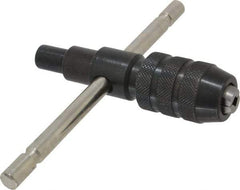 Made in USA - 1/2 to 3/4" Tap Capacity, T Handle Tap Wrench - 4-1/2" Overall Length - Americas Tooling