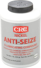 CRC - 16 oz Bottle High Temperature Anti-Seize Lubricant - Nickel, -95 to 2,400°F, Gray, Water Resistant - Americas Tooling