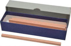 Value Collection - 180 Grit Aluminum Oxide Square Polishing Stone - Very Fine Grade, 1/4" Wide x 6" Long x 1/4" Thick - Americas Tooling