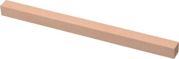 Made in USA - 400 Grit Aluminum Oxide Square Polishing Stone - Super Fine Grade, 3/8" Wide x 6" Long x 3/8" Thick - Americas Tooling