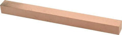 Made in USA - 400 Grit Aluminum Oxide Square Polishing Stone - Super Fine Grade, 1/2" Wide x 6" Long x 1/2" Thick - Americas Tooling