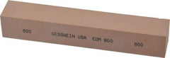 Made in USA - 600 Grit Aluminum Oxide Square Polishing Stone - Super Fine Grade, 1" Wide x 6" Long x 1" Thick - Americas Tooling