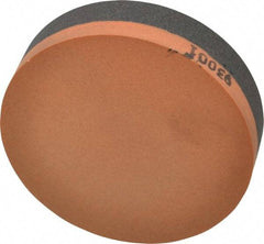 Made in USA - 4" Long x 1" Diam x 1" Thick, Aluminum Oxide Sharpening Stone - Round, Coarse, Fine Grade - Americas Tooling