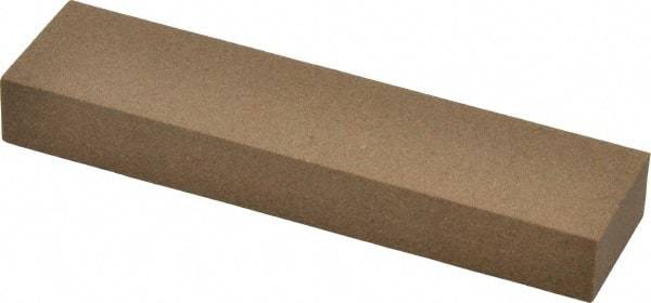 Made in USA - 4" Long x 1" Wide x 1/2" Thick, Aluminum Oxide Sharpening Stone - Rectangle, Medium Grade - Americas Tooling