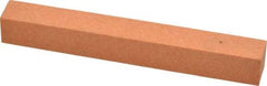 Made in USA - 4" Long x 1/2" Wide x 1/2" Thick, Aluminum Oxide Sharpening Stone - Square, Fine Grade - Americas Tooling