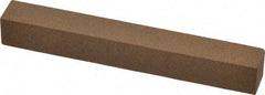 Made in USA - 4" Long x 1/2" Wide x 1/2" Thick, Aluminum Oxide Sharpening Stone - Square, Medium Grade - Americas Tooling