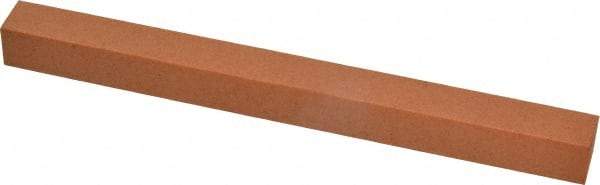 Made in USA - 6" Long x 1/2" Wide x 1/2" Thick, Aluminum Oxide Sharpening Stone - Square, Fine Grade - Americas Tooling