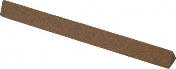 Made in USA - 4" Long x 3/8" Wide x 3/8" Thick, Aluminum Oxide Sharpening Stone - Triangle, Medium Grade - Americas Tooling