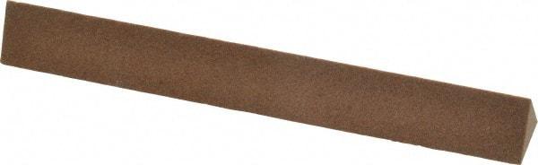 Made in USA - 4" Long x 1/2" Wide x 1/2" Thick, Aluminum Oxide Sharpening Stone - Triangle, Medium Grade - Americas Tooling