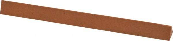 Made in USA - 6" Long x 1/2" Wide x 1/2" Thick, Aluminum Oxide Sharpening Stone - Triangle, Fine Grade - Americas Tooling